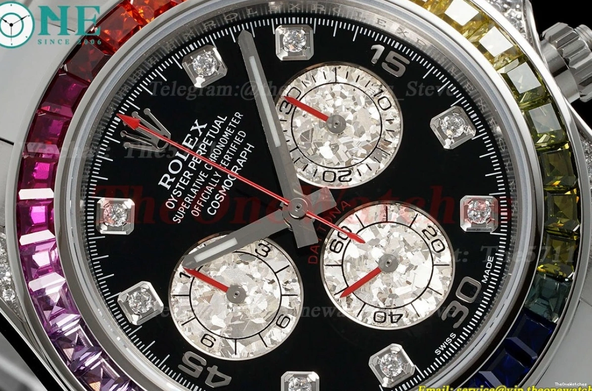 SS Black SS ZF Dia Rainbow SH4130 116599 Daytona 40mm 0206